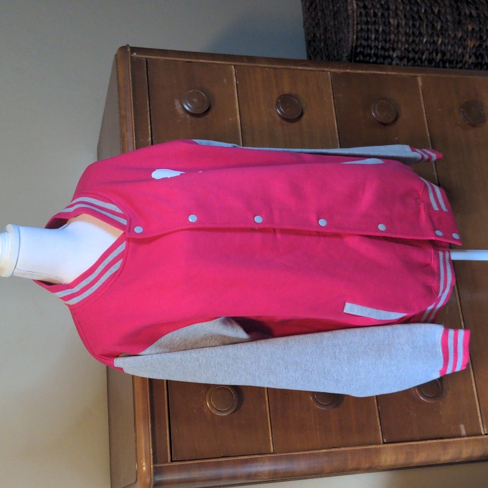 Barbie WMS Varsity Jacket Letterman Style BARBIECORE NWOT - Picture 9 of 14